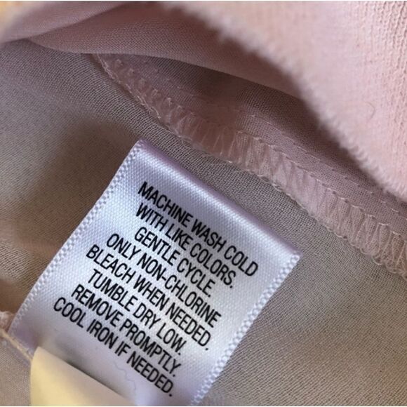 Simply Vera Vera Wang Peach Pink Chiffon Sweatshirt Style Pullover Top - Picture 9 of 10